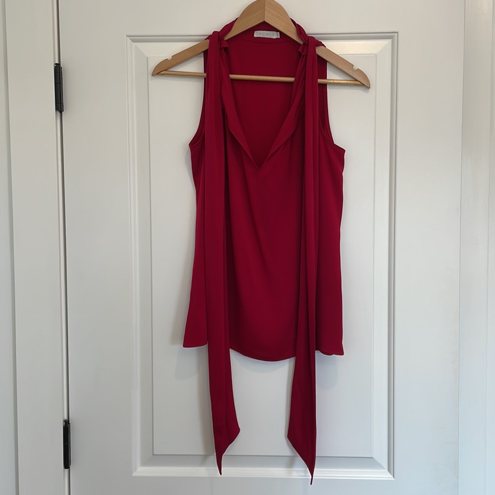 Chaiken Silk Tie Front Blouse